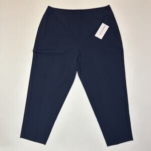 Women’s Athleta Endless Pant Size 18 Navy Blue NWT Packable Stretch Travel Pants